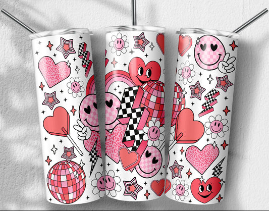 Retro Valentine Tumbler