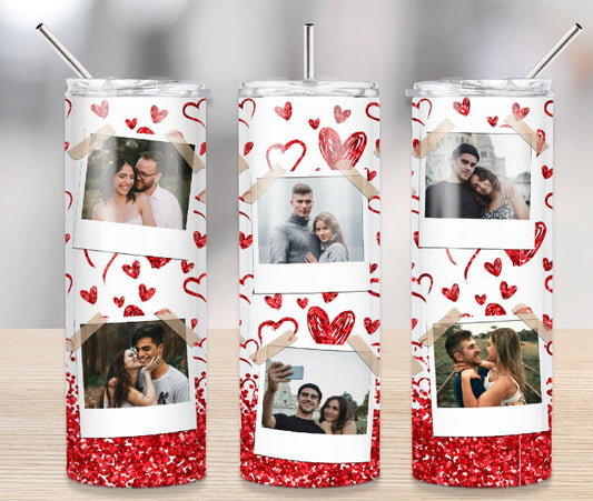 Valentines Photo Collage Tumbler