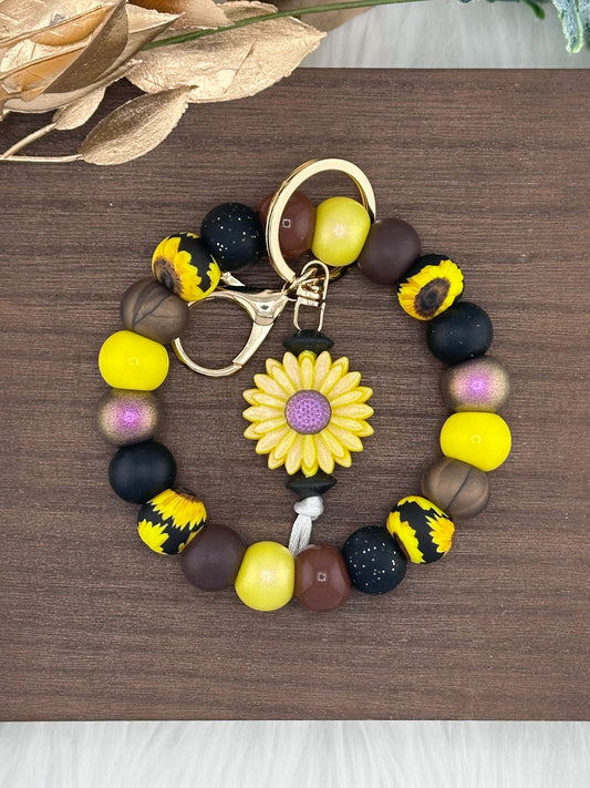 Sunflower Wristlet - 15mm. No keychain